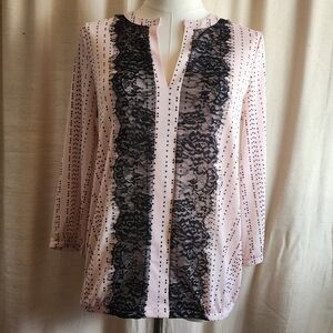 Business Casual Sheer Long-Sleeve Blouse